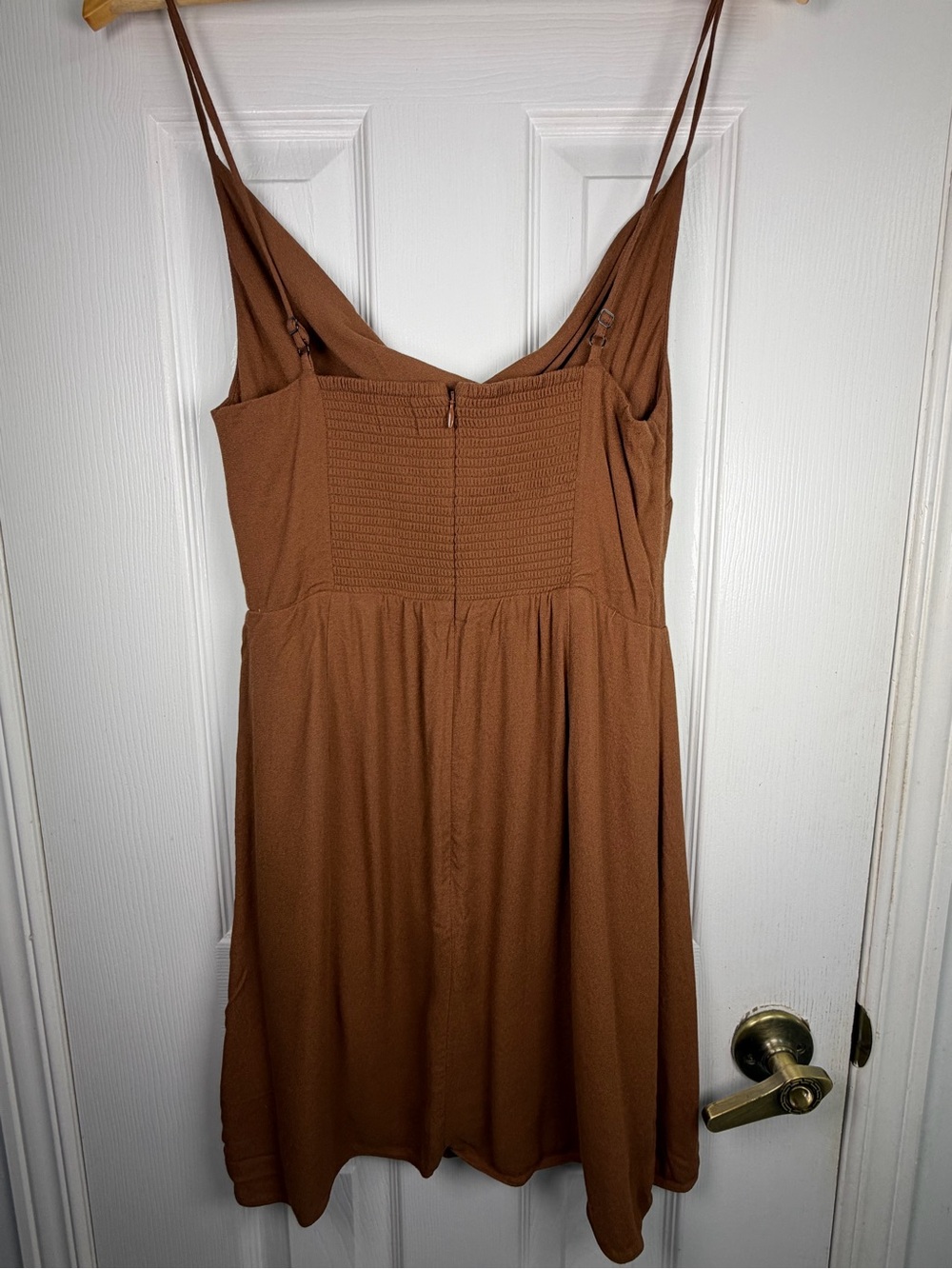 Aritzia Sun-deh/Sunday Best Brown Cowl Neck Mini Dress M EcoVero Slip Dress Y2K - Picture 8 of 12